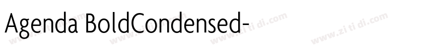 Agenda BoldCondensed字体转换
